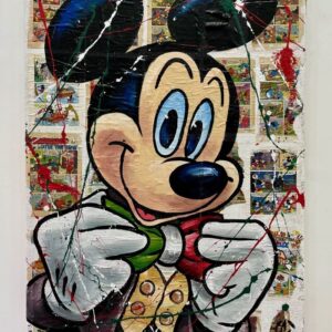 Mickey mouse dipinto su juta cornici Mita