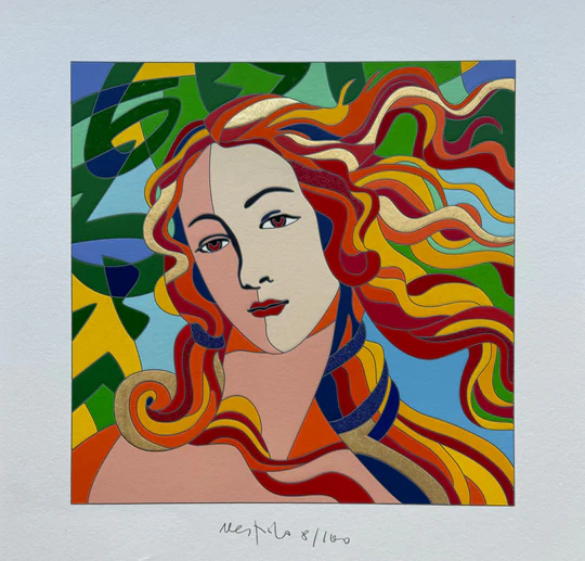 la dea dell' amore Ugo Nespolo cornici Mita